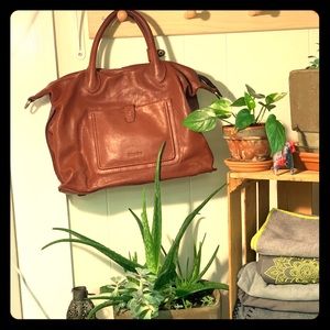 Abbacino Leather Brown HandBag